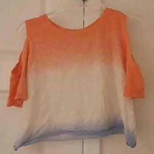 Cropped Ombre T- Shirt